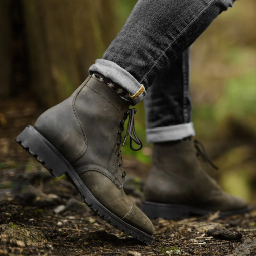 Rugged Matte Olive Welt Boots | Kevlar® Laces & Cork-Bed Comfort