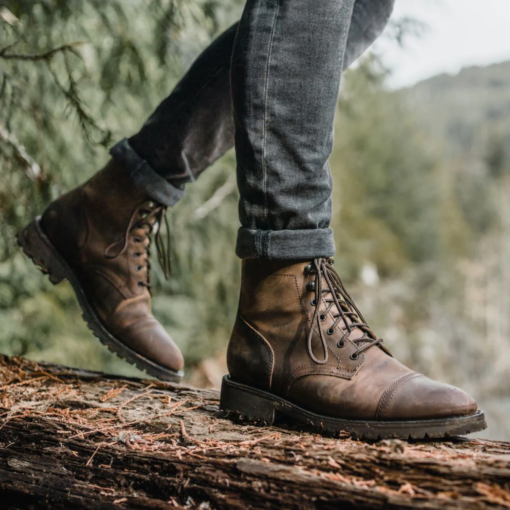 Rugged Matte Tobacco Welt Boots | Kevlar® Laces & Cork-Bed Comfort
