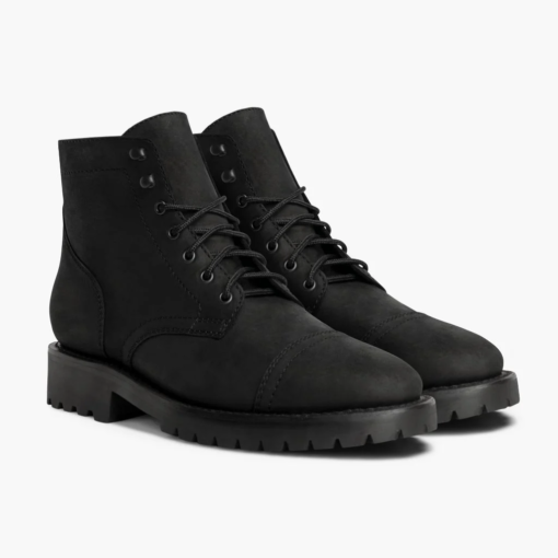 Rugged Matte Black Welt Boots | Kevlar® Laces & Cork-Bed Comfort