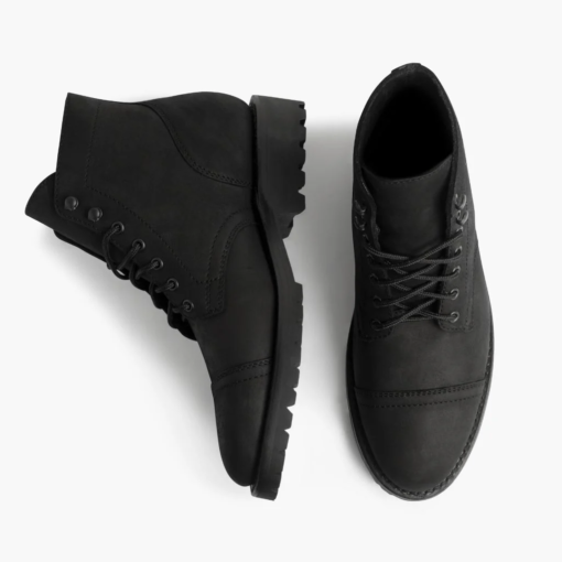 Rugged Matte Black Welt Boots | Kevlar® Laces & Cork-Bed Comfort