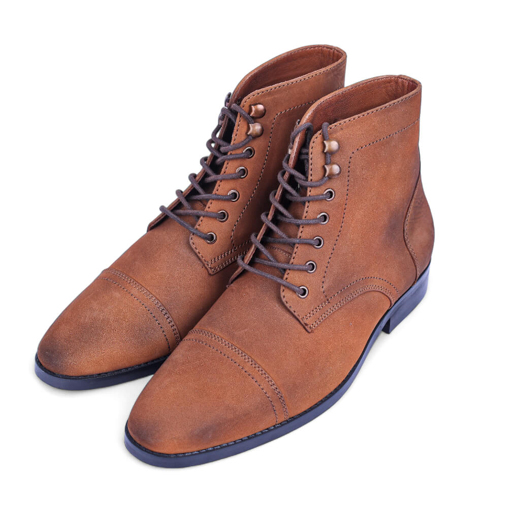 Velvet Noir Oil-Pull Suede Boots