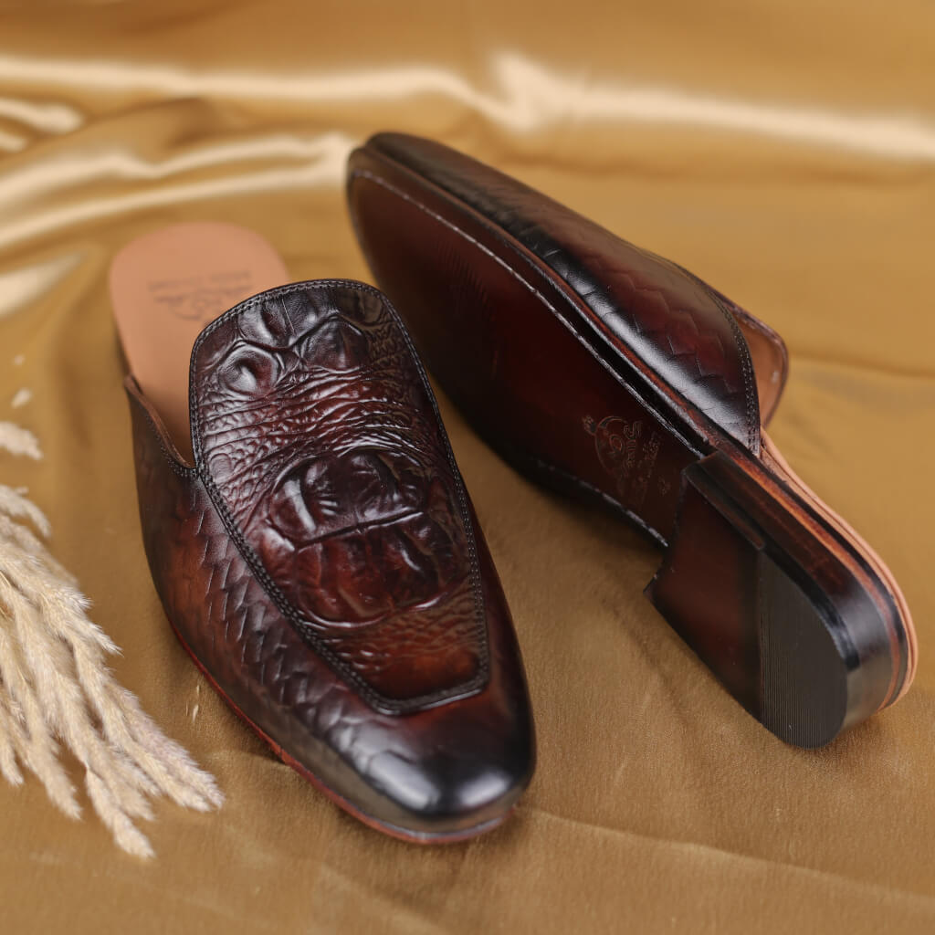 Royal Python: Exotic Croco Embossed Slip-On