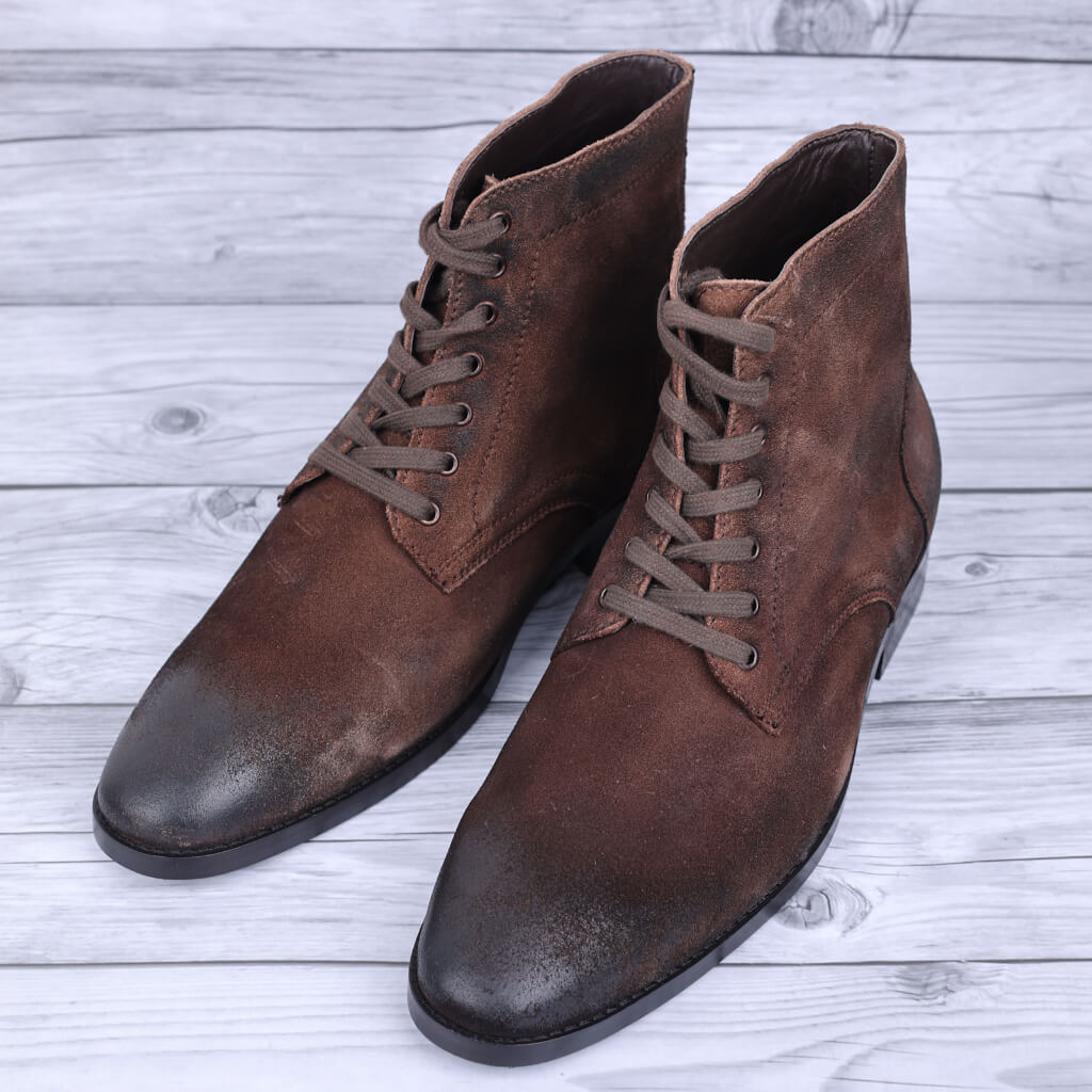 Combat Brown: Rugged Oil Pull-Up Leather Boots