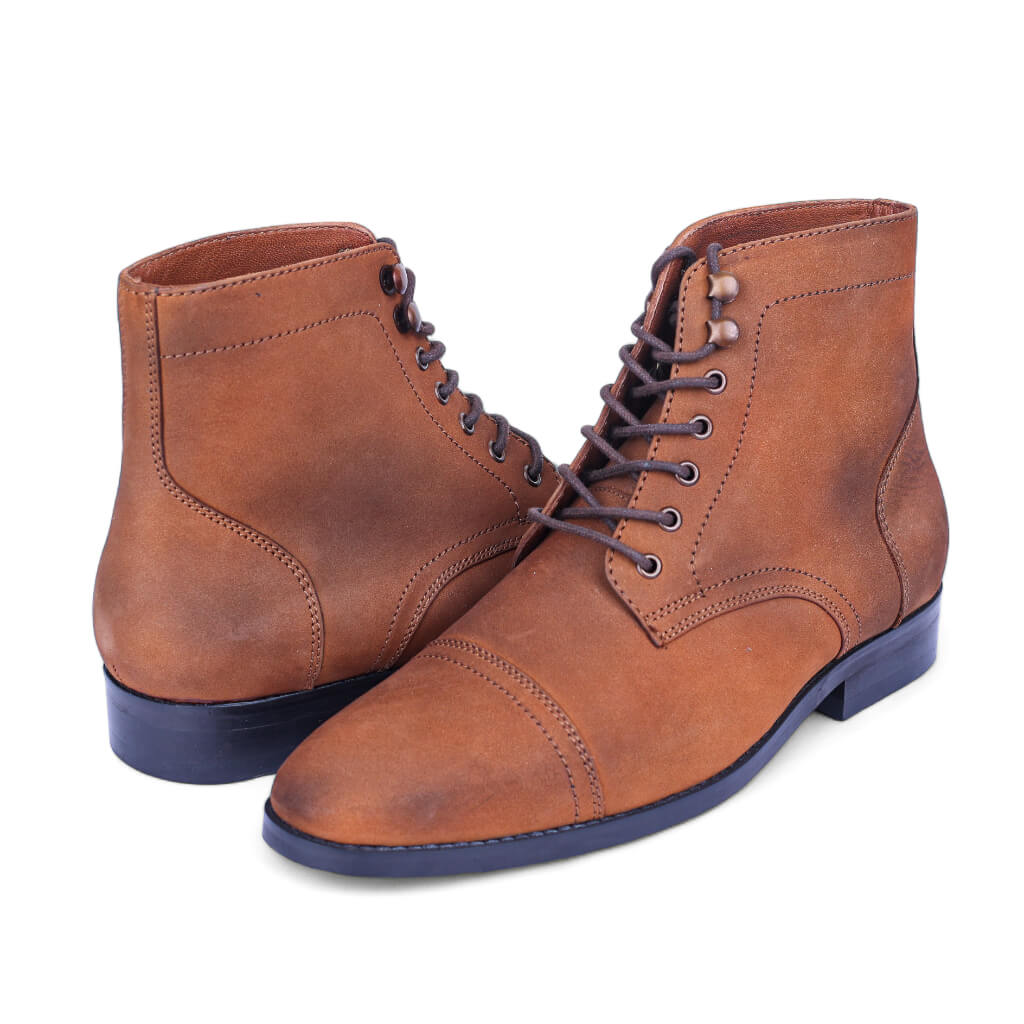 Velvet Noir Oil-Pull Suede Boots