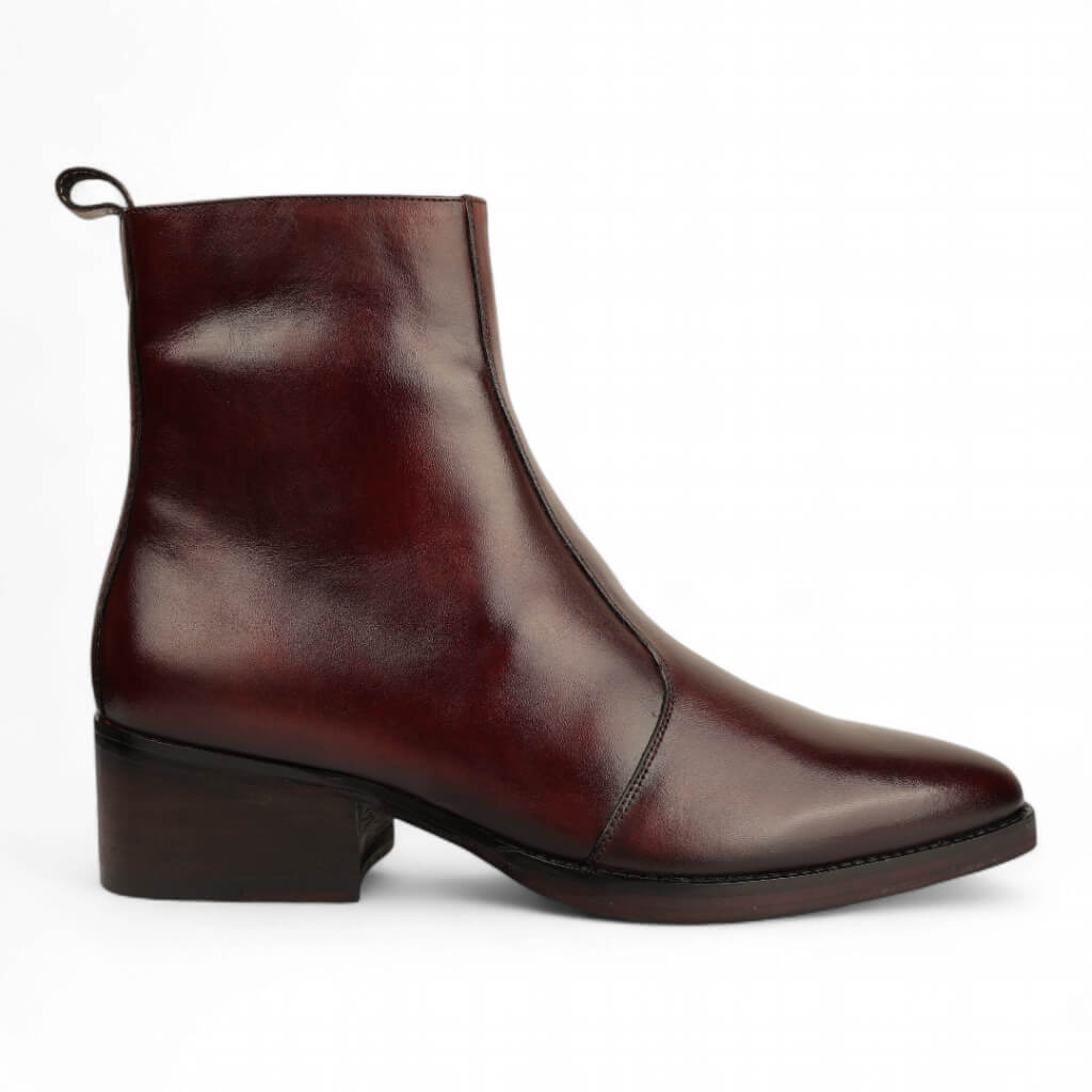 Montana Zipper Cowboy Boots In Cognac
