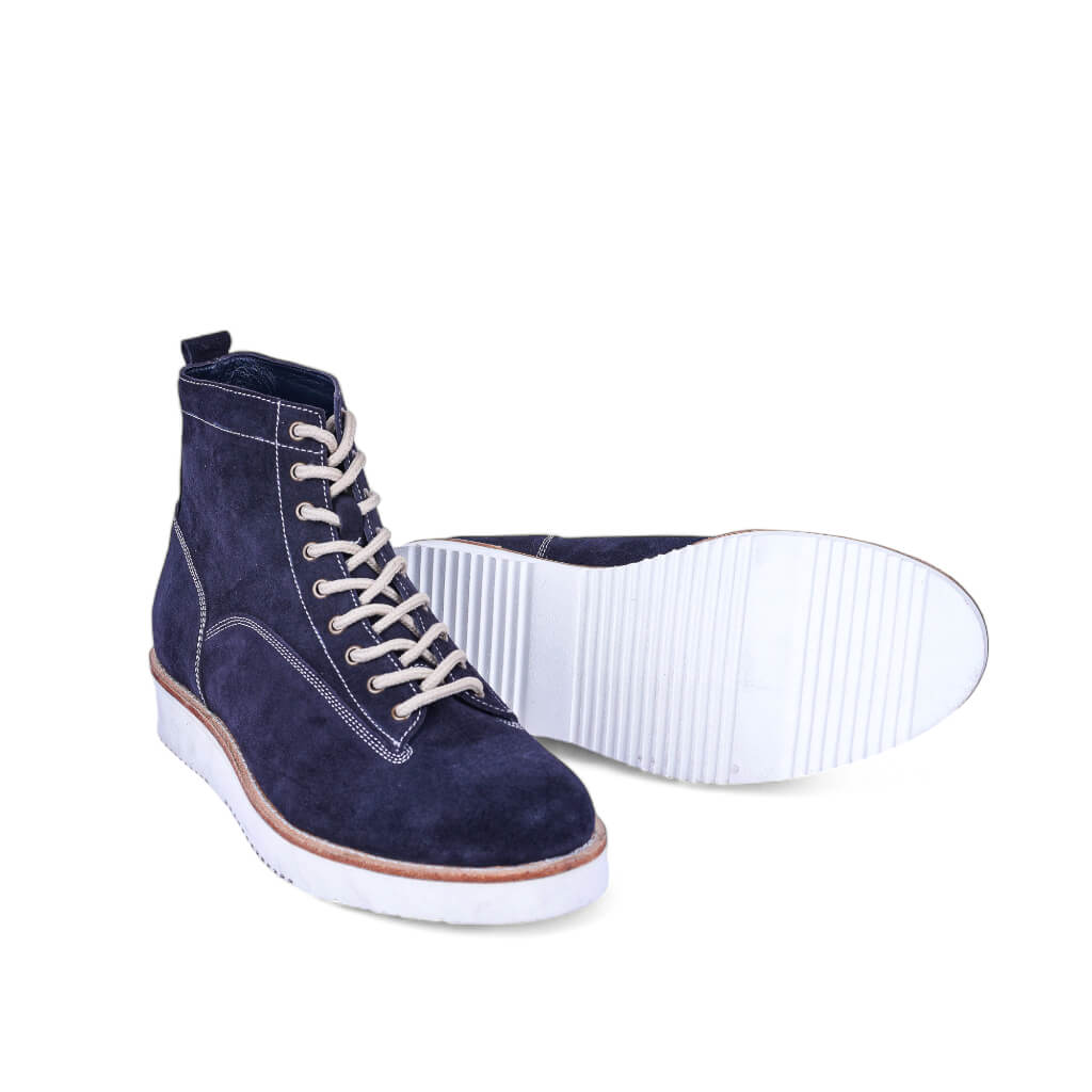 Azure Titan Light Weight Chunky Boot in Blue