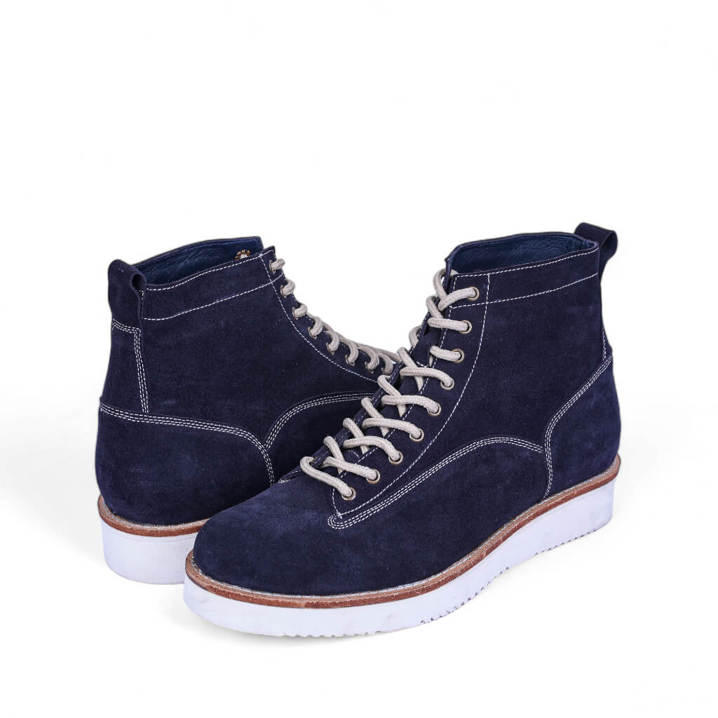 Azure Titan Light Weight Chunky Boot in Blue