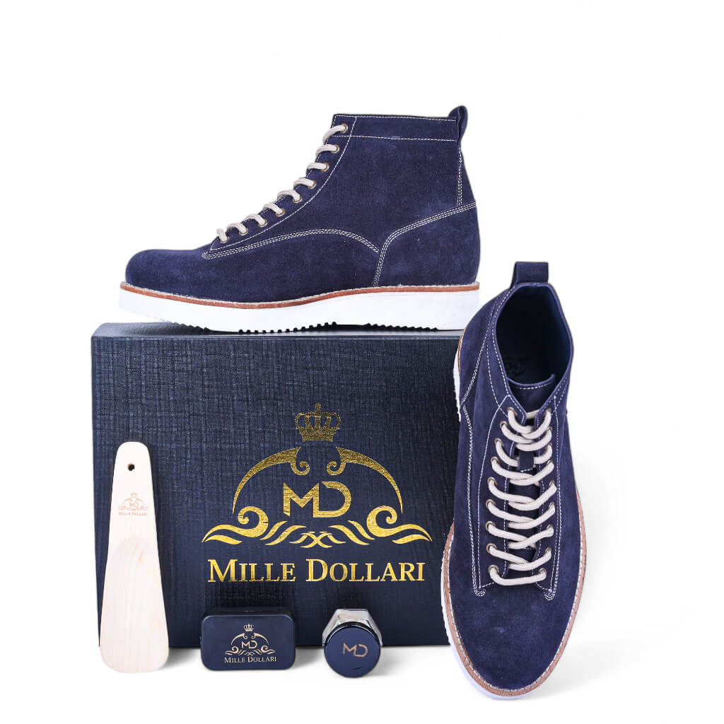 Azure Titan Light Weight Chunky Boot in Blue