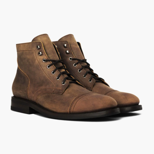 Ember Crest Burnt Copper Leather Boots with Dainite Sole and Goodyear Welt Mastery