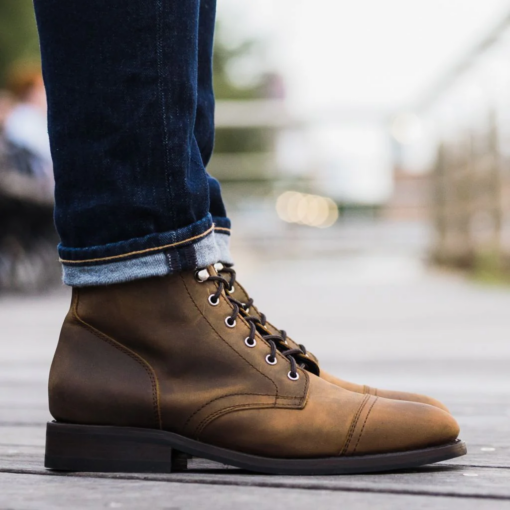 Ember Crest Burnt Copper Leather Boots with Dainite Sole and Goodyear Welt Mastery