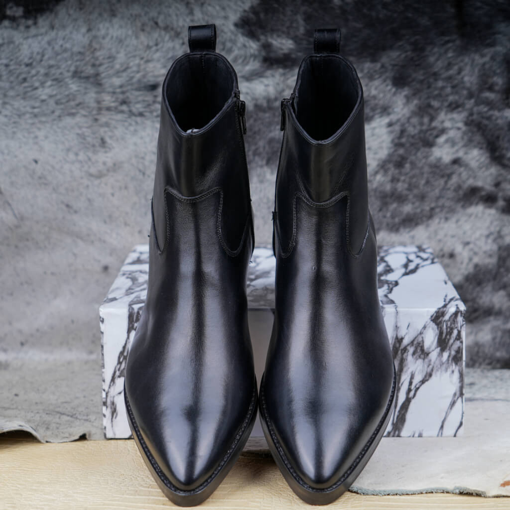 FIORINA SLIP ON ZIPPER POINTED BOOTS FOR MEN – AW26