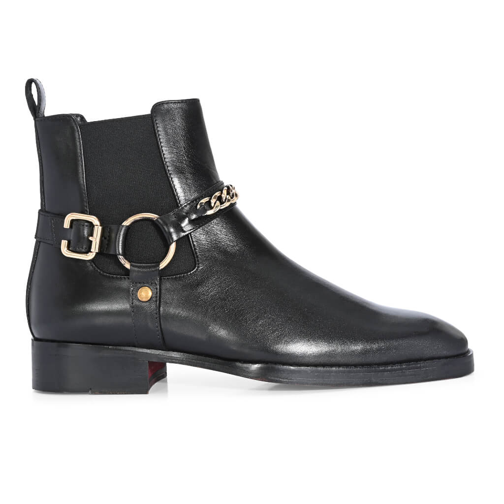 Regent Black Chain Chelsea Boots | Luxe Elegance