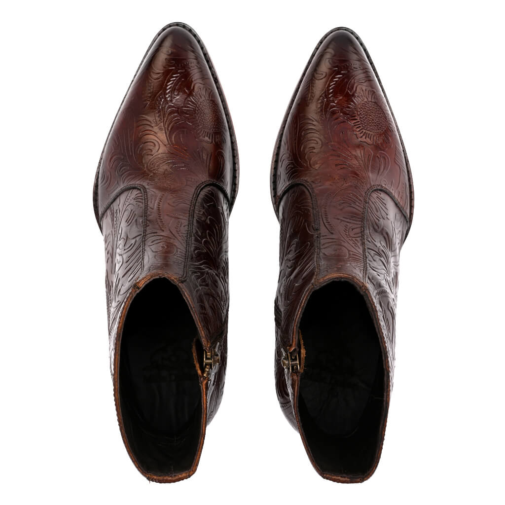 Majestic Embossed Italian Leather Boots for Discerning Gentlemen