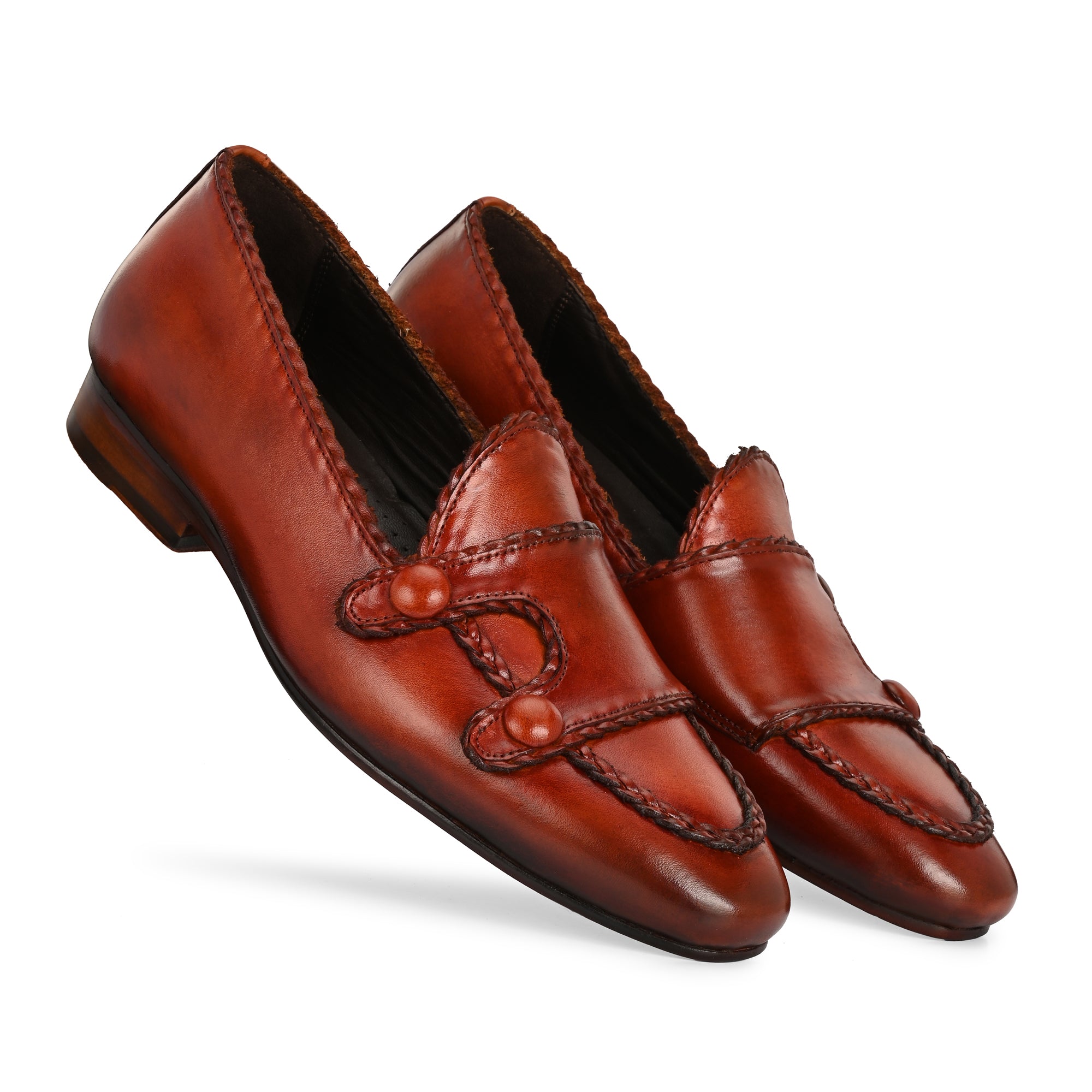 Handcrafted Men’s Brown Leather Loafers