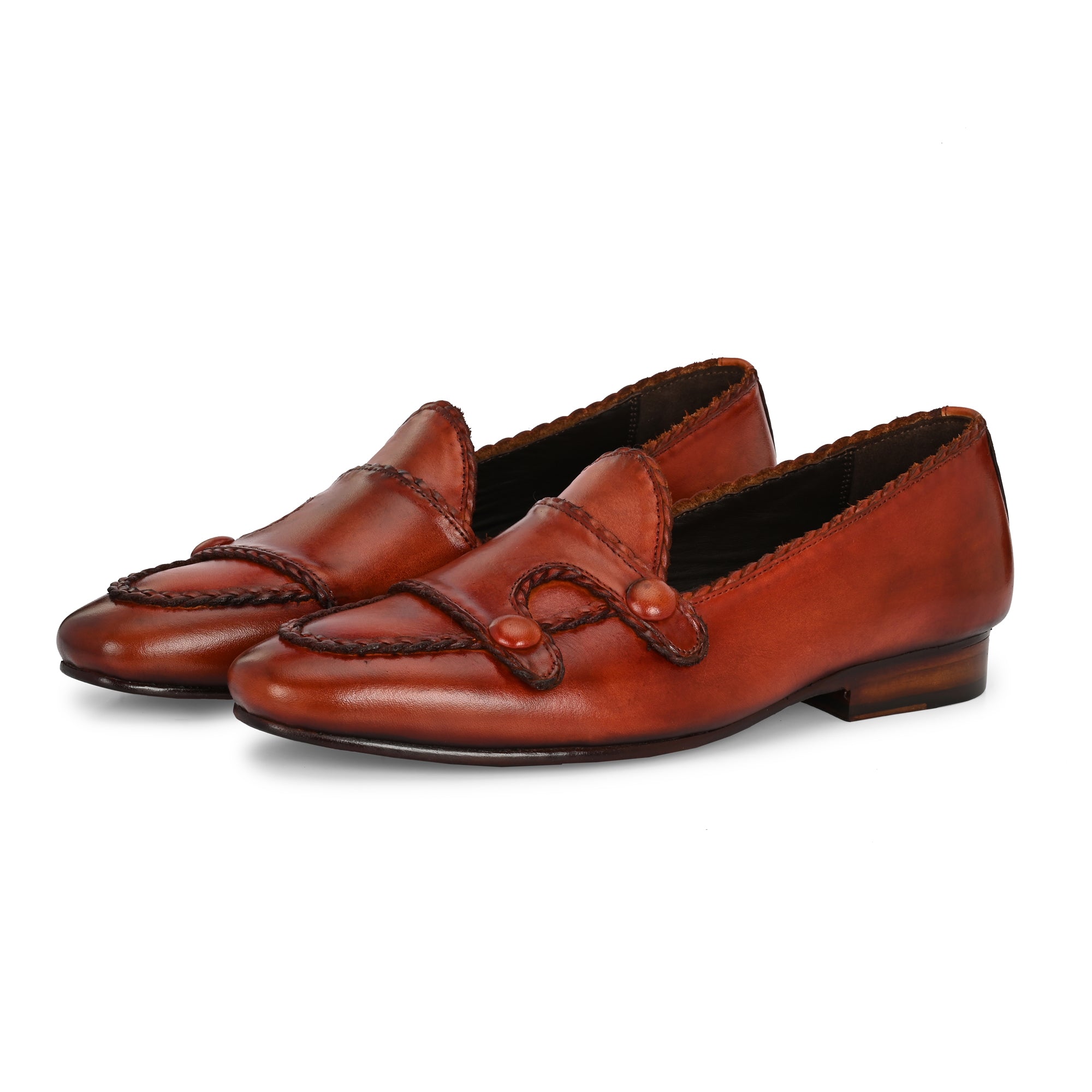 Handcrafted Men’s Brown Leather Loafers