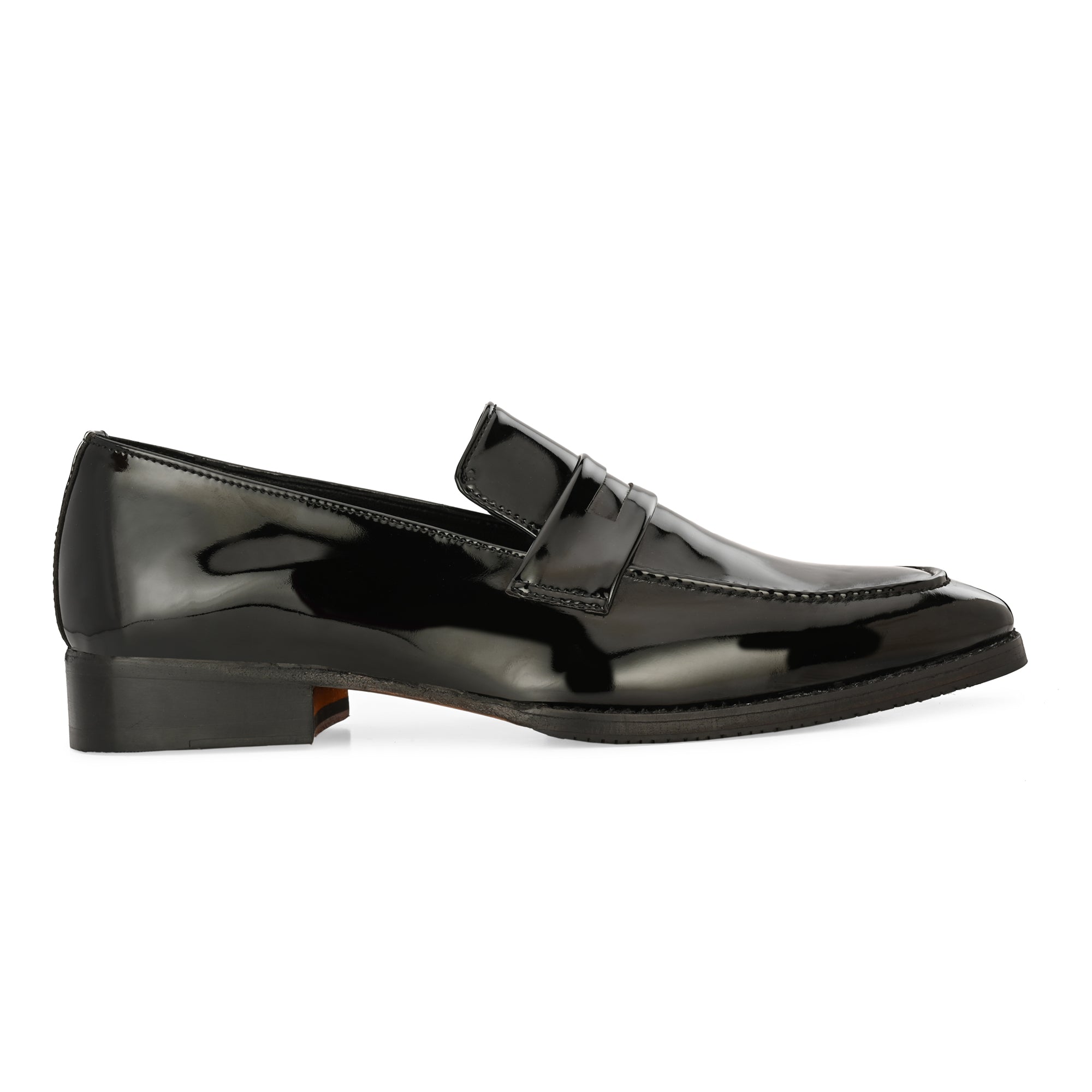 Men’s Black Patent Leather Penny Loafers