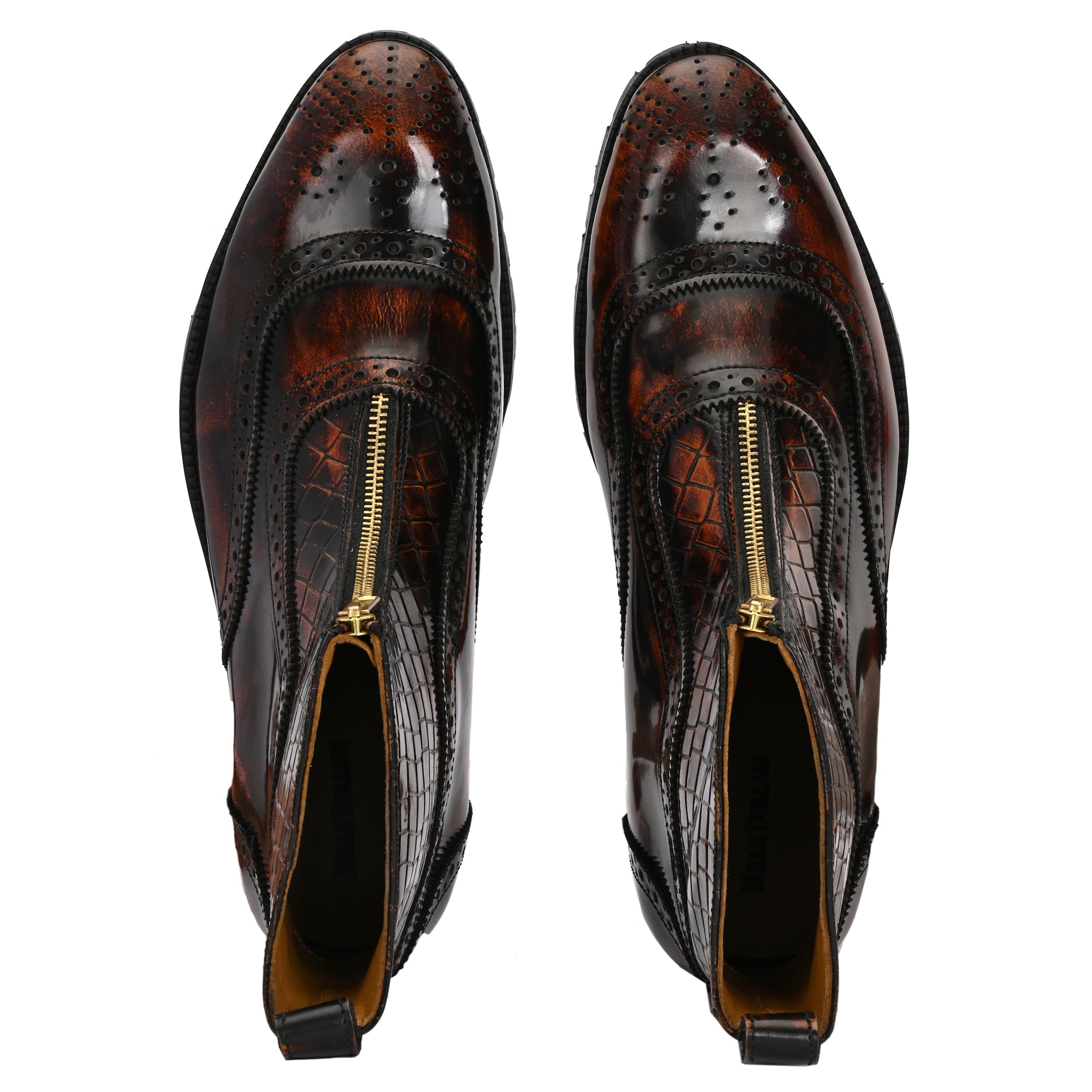 Men’s Printed Leather Boots