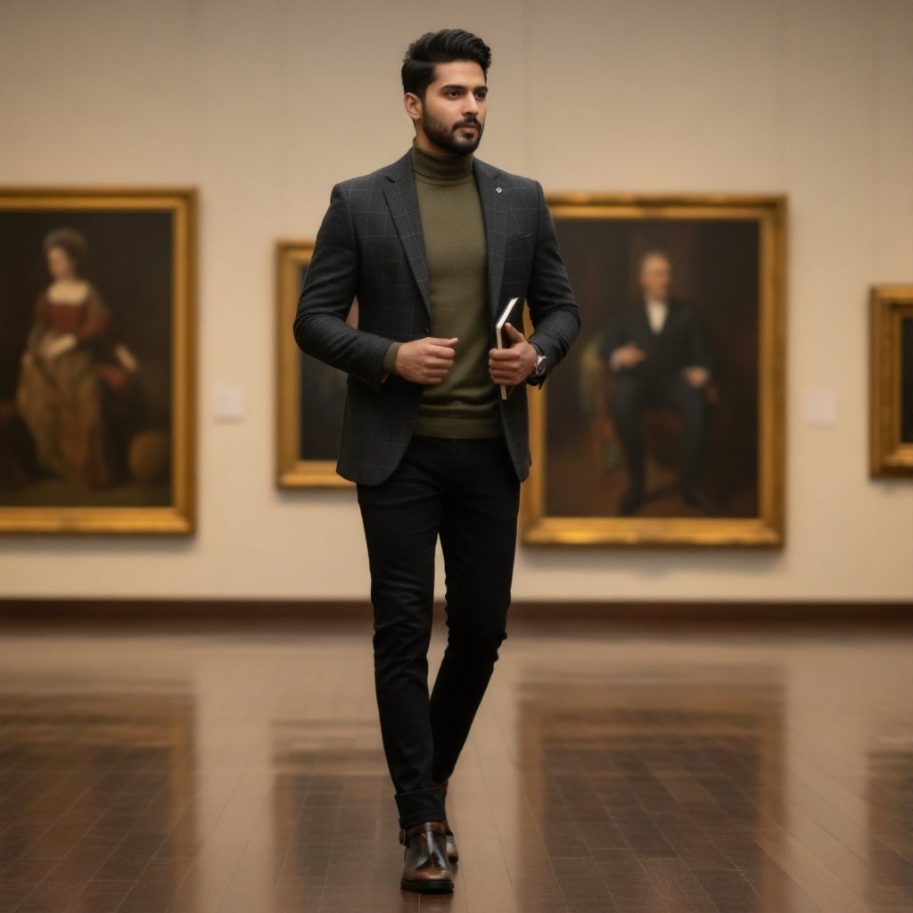 The "Verona" Artisan Burnished Leather Buckle Ankle Boot