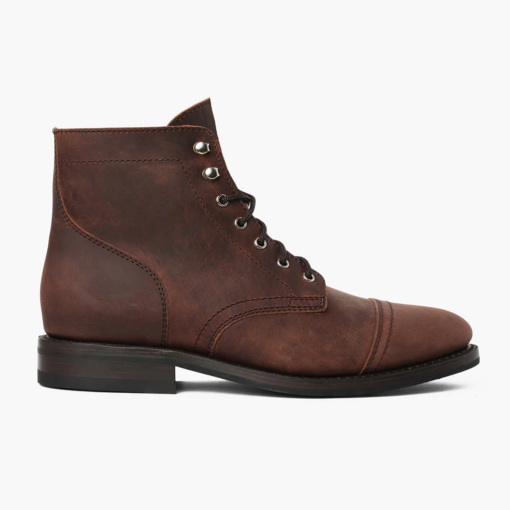 Obsidian Trail Matte Tobacco Leather Boots with Lightweight Dainite Sole
