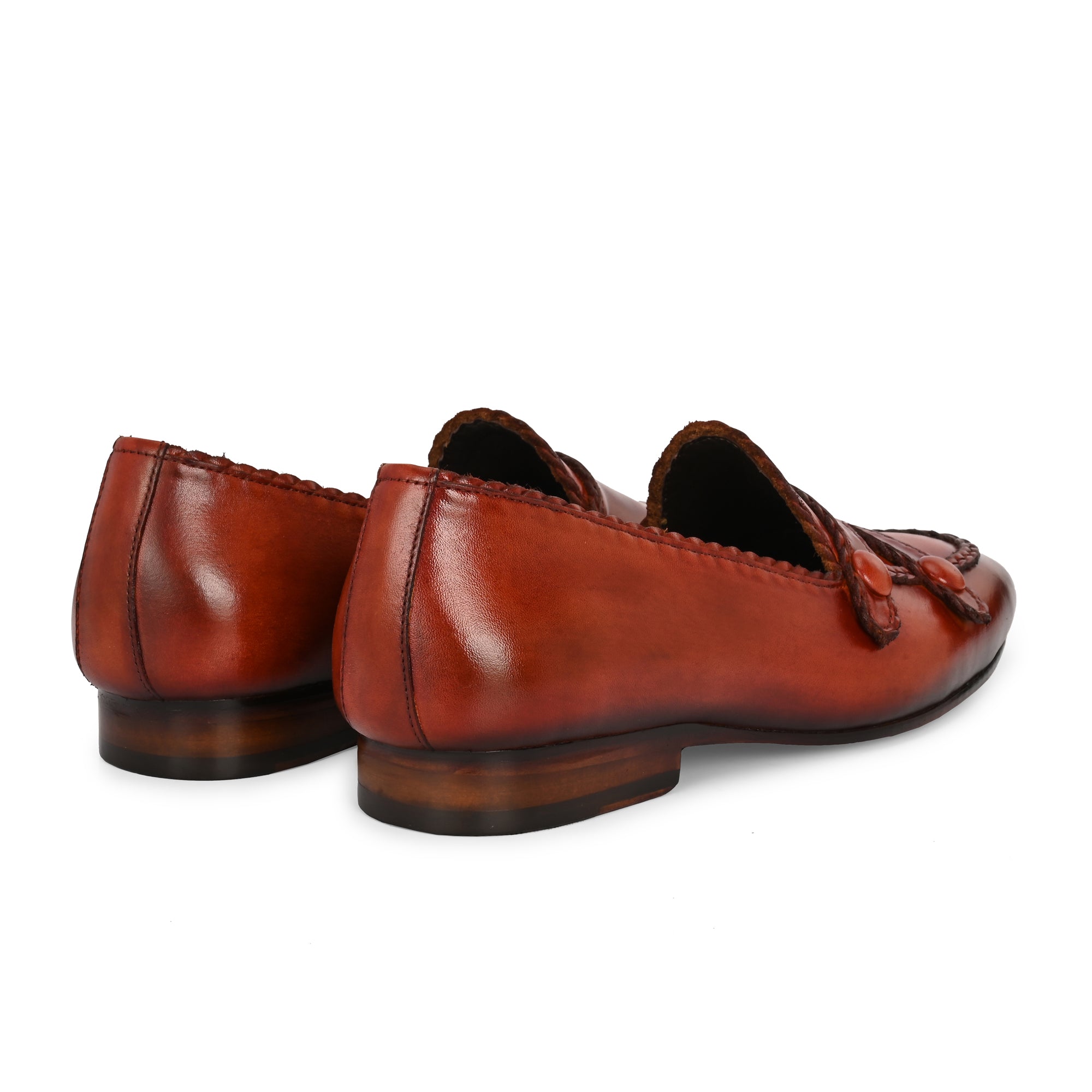 Handcrafted Men’s Brown Leather Loafers