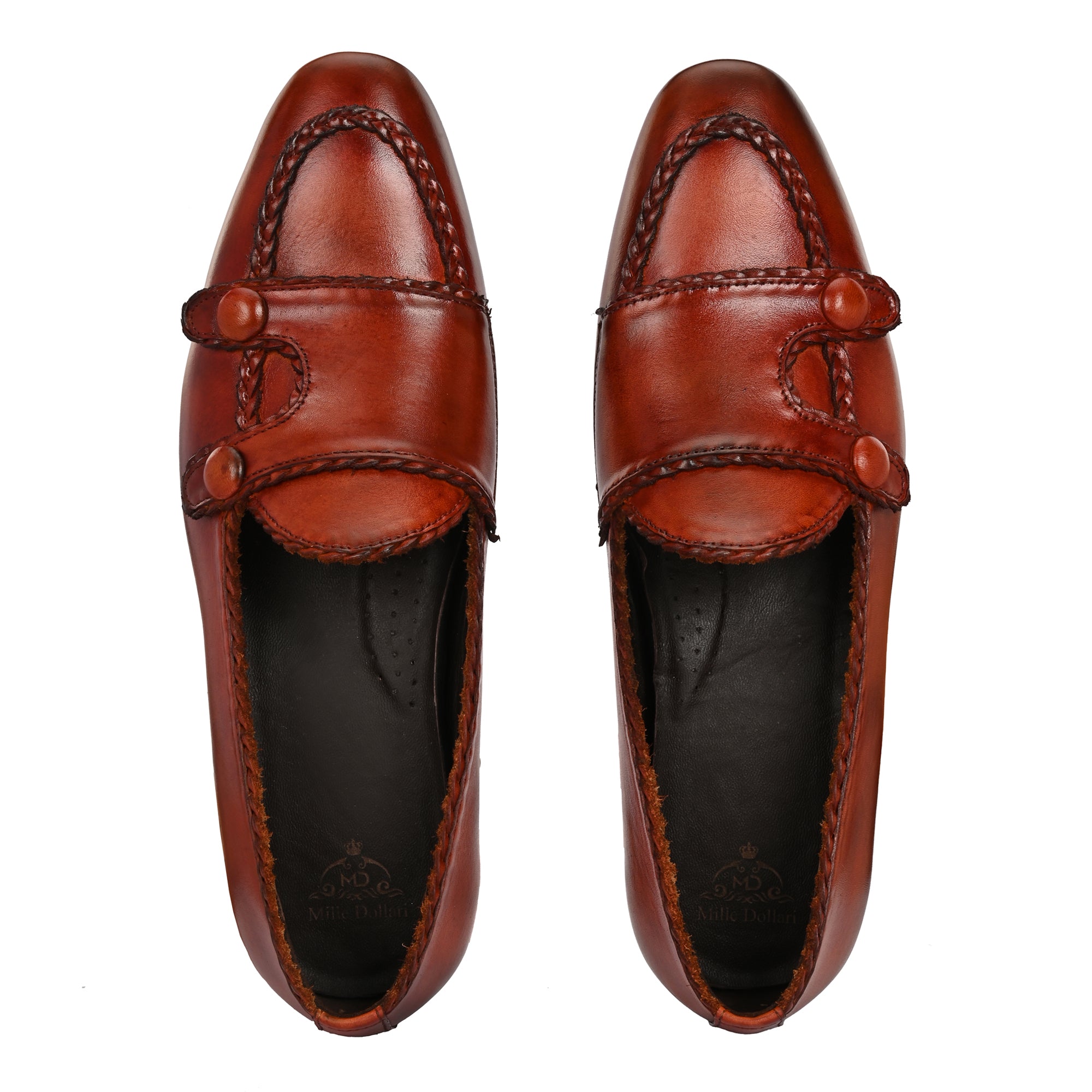 Handcrafted Men’s Brown Leather Loafers