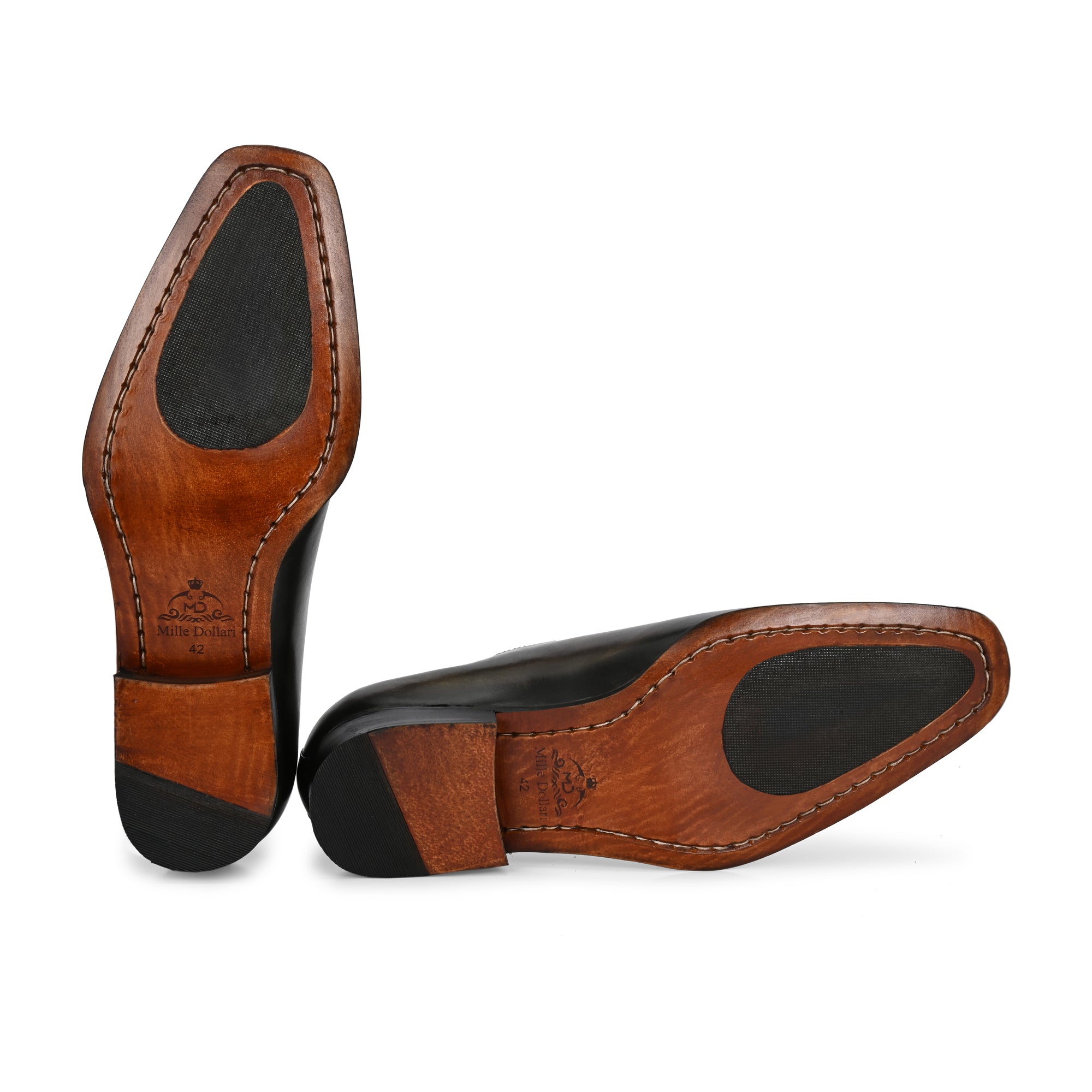 Men’s Wholecut Oxford Shoes in Hand-Patina Leather