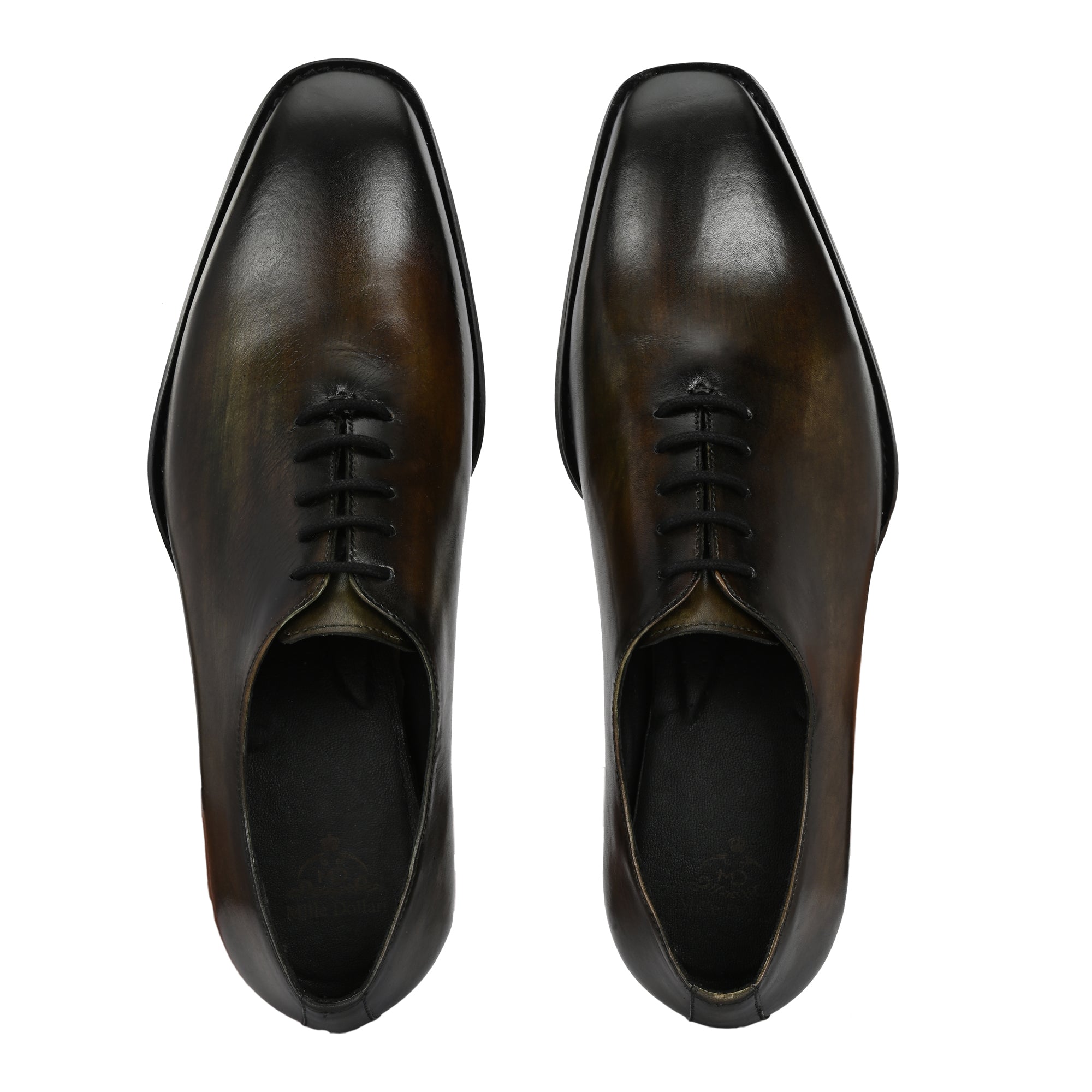 Men’s Wholecut Oxford Shoes in Hand-Patina Leather