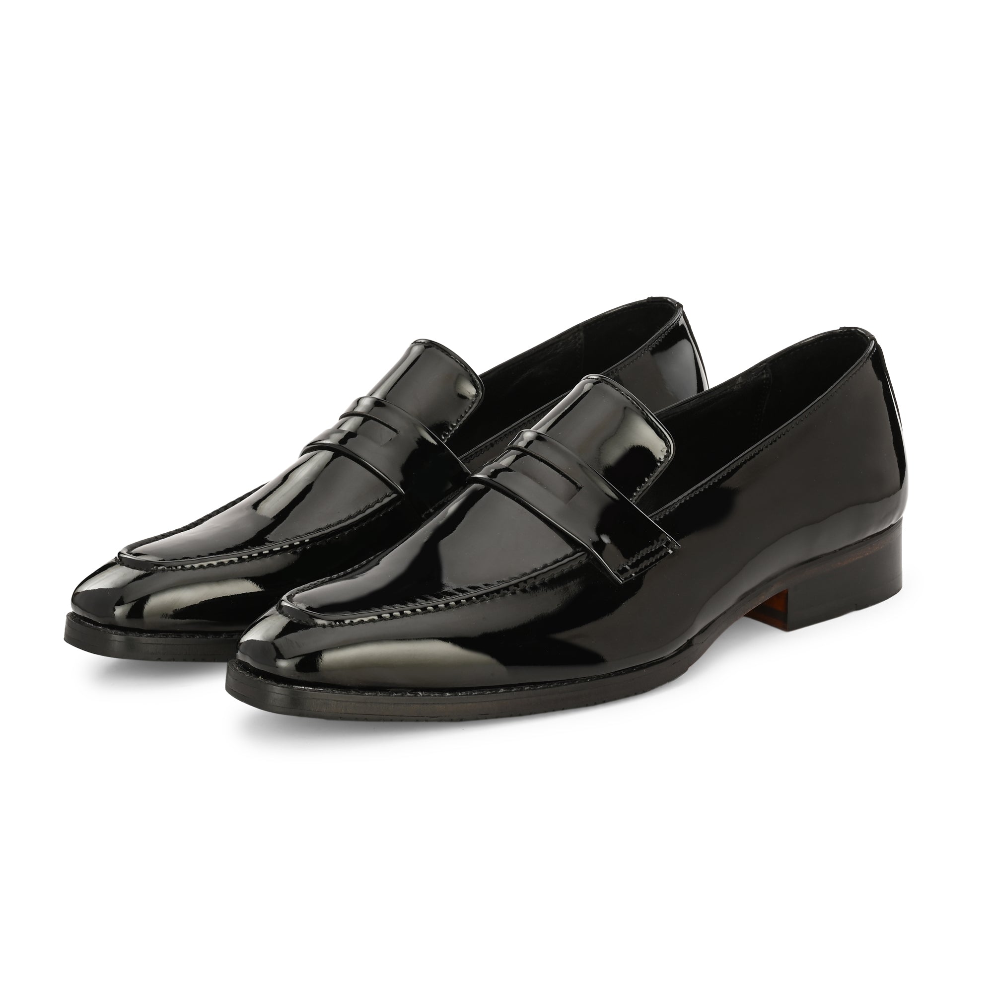 Men’s Black Patent Leather Penny Loafers