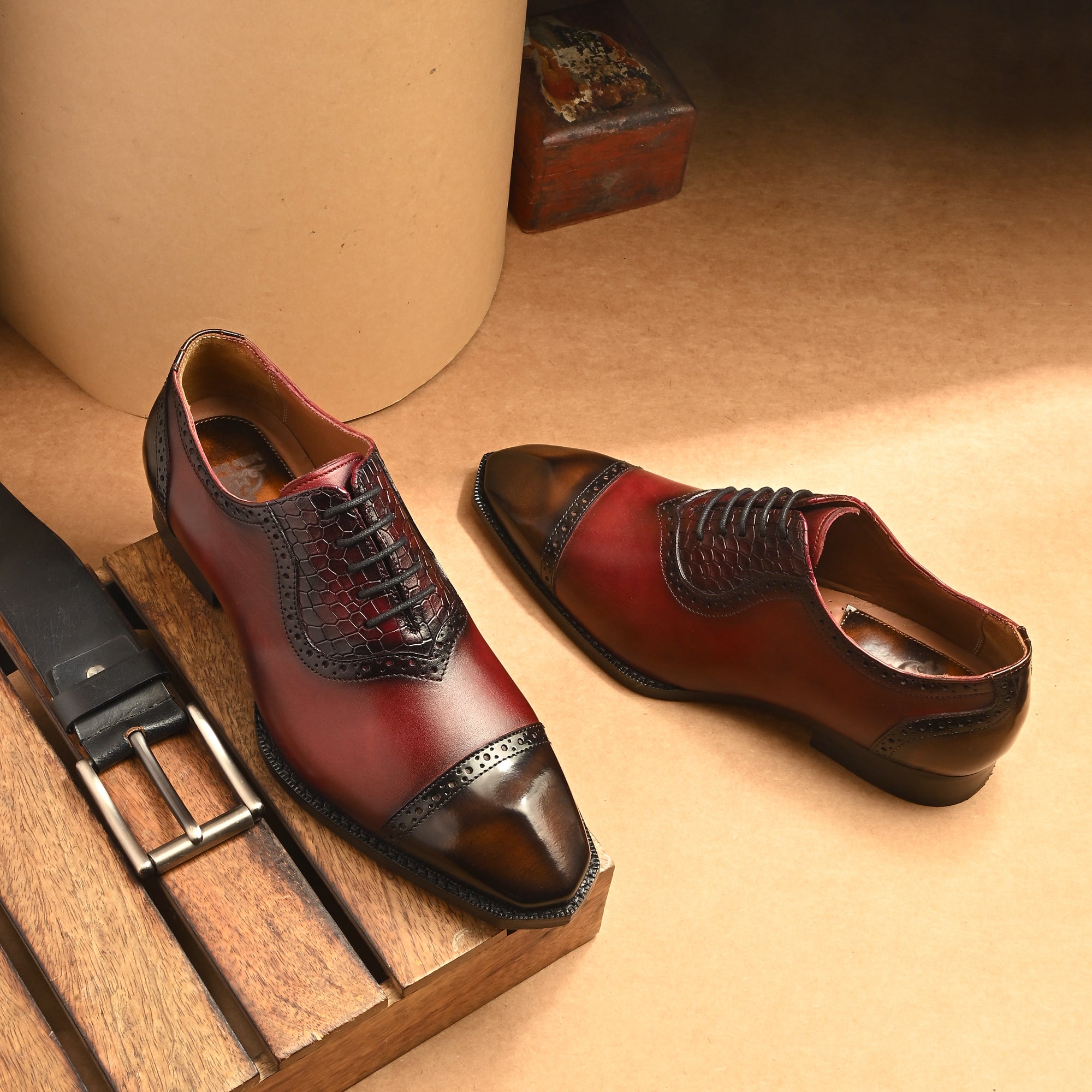 “Regal Bordeaux” Handcrafted Oxford