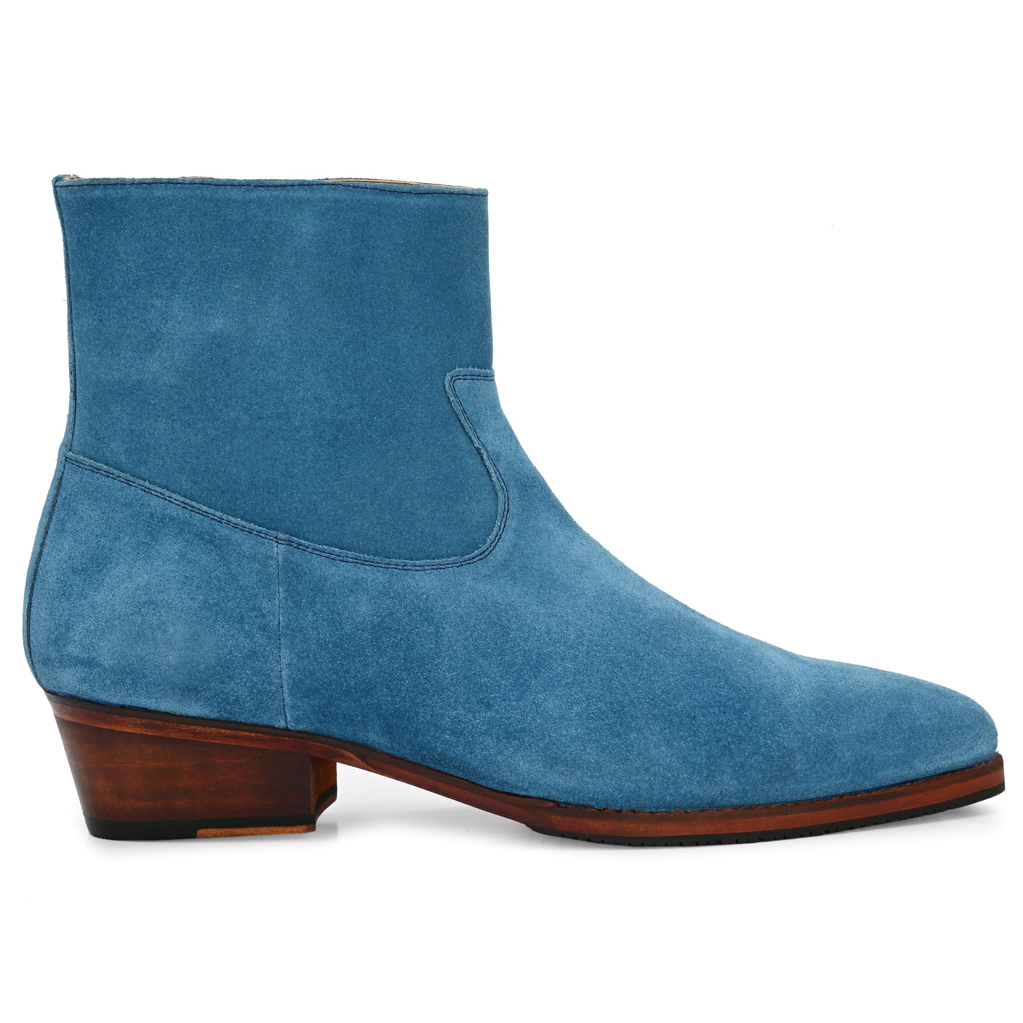 Men’s Pointed Toe Flatform Boots – Stylish Suede Regular Boots for Everyday Fashion