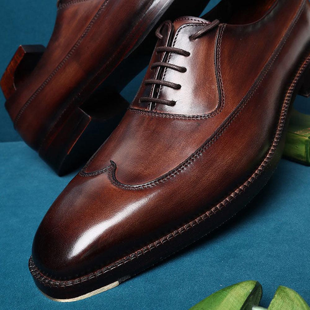Men’s Dark Brown Leather Formal Derby Shoes | Classic Lace-Up Office & Business Wear Shoes