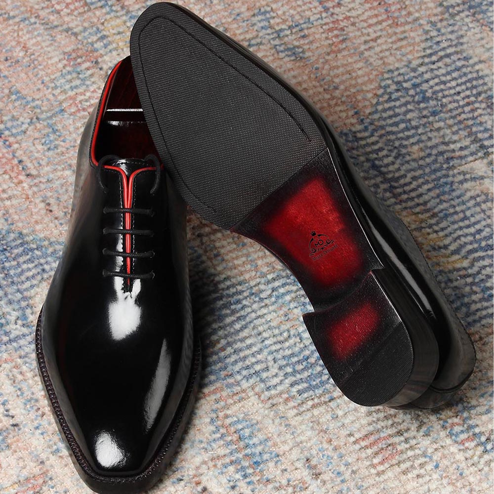 Men’s Classic Black Leather Lace-Up Shoes | Premium Formal Oxford Shoes