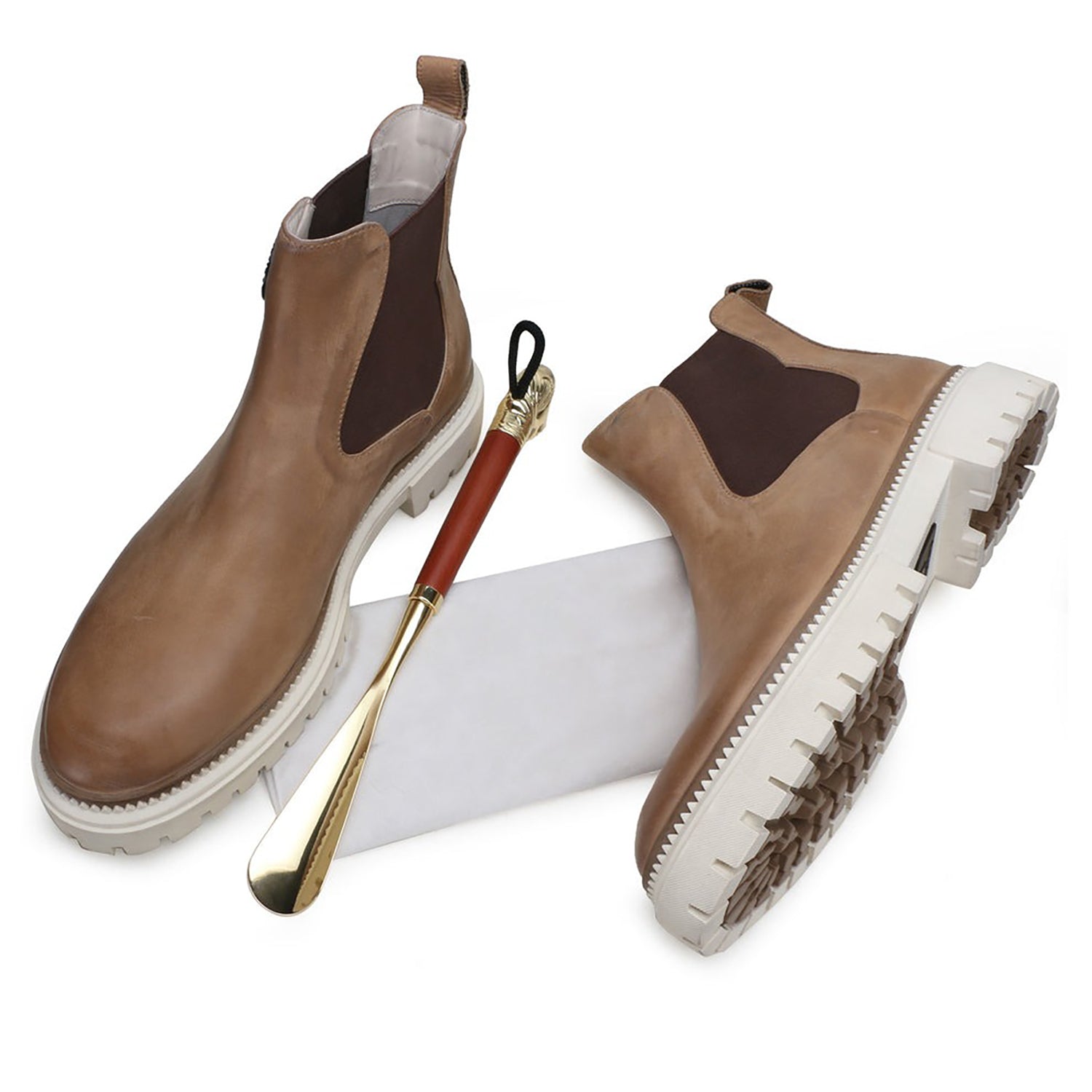 Austin Chelsea Beige Boots – Stylish, Neutral-Tone Men’s Boots