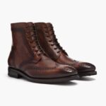 Men's Grant Wingtip Oxford Lace-up Leather Goodyear Welted Ankle Boots