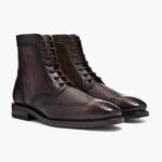 Men's Grant Wingtip Oxford Lace-up Leather Goodyear Welted Ankle Boots