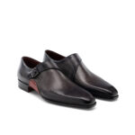 EXCLUSIVE Carrera Grey Goodyear Welted Monkstrap Shoes