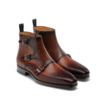 EXCLUSIVE Jagger Cognac and Midbrown Monk Boot Shoes