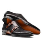 The Samuel Designer Double Monk In Grey/Cuero