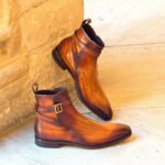 Liam Tan Hand Patina Finish Jodhpur Boot