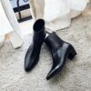 Elegant Fiorina Slip-On Zipper Pointed Boots for Men in high-quality leather, featuring a sleek pointed toe and convenient side zipper for easy wear, from the AW24 collection.