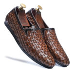 THE BOONE WEAVED LOAFER IN COGNAC