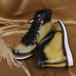 Bespoke Patent Hiker Style Laceup Boots