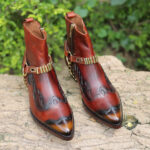 Rustic Frontier Cowboy Boots with Distressed Leather