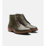 Vanguard Goodyear Welted Olive Plain Toe Boot