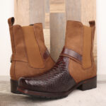 Berkeley Brown Ankle Boots with Buckle Detail