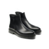 Vanguard Smart-Casual Zip-Up Boot in calfskin leather with spike toe and cushioned rubber sole for all-day comfort