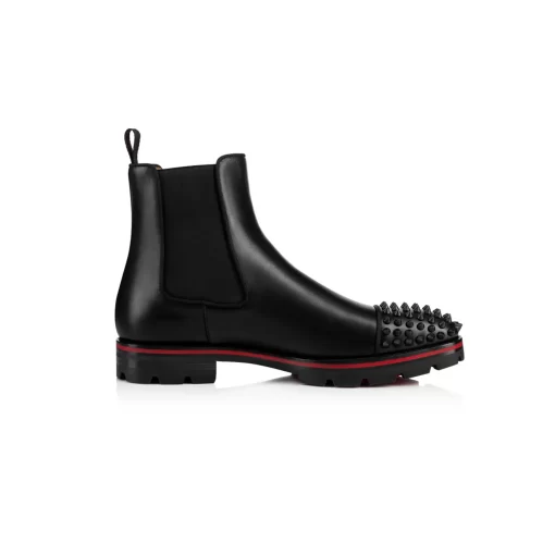 Mens Spikes Leather Designer Boots - Image 2