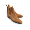 Camel High Ankle Chelsea Boots with a modern silhouette and durable sole for a rugged yet stylish look