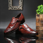 Newsberry Brown Single Monk Strap Shoe - Timeless Elegance