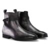 Obsidian Stride Boots with a Distinctive Grey and Black Patina Finish, Blending Modern Style with Bold Craftsmanship for a Striking Look